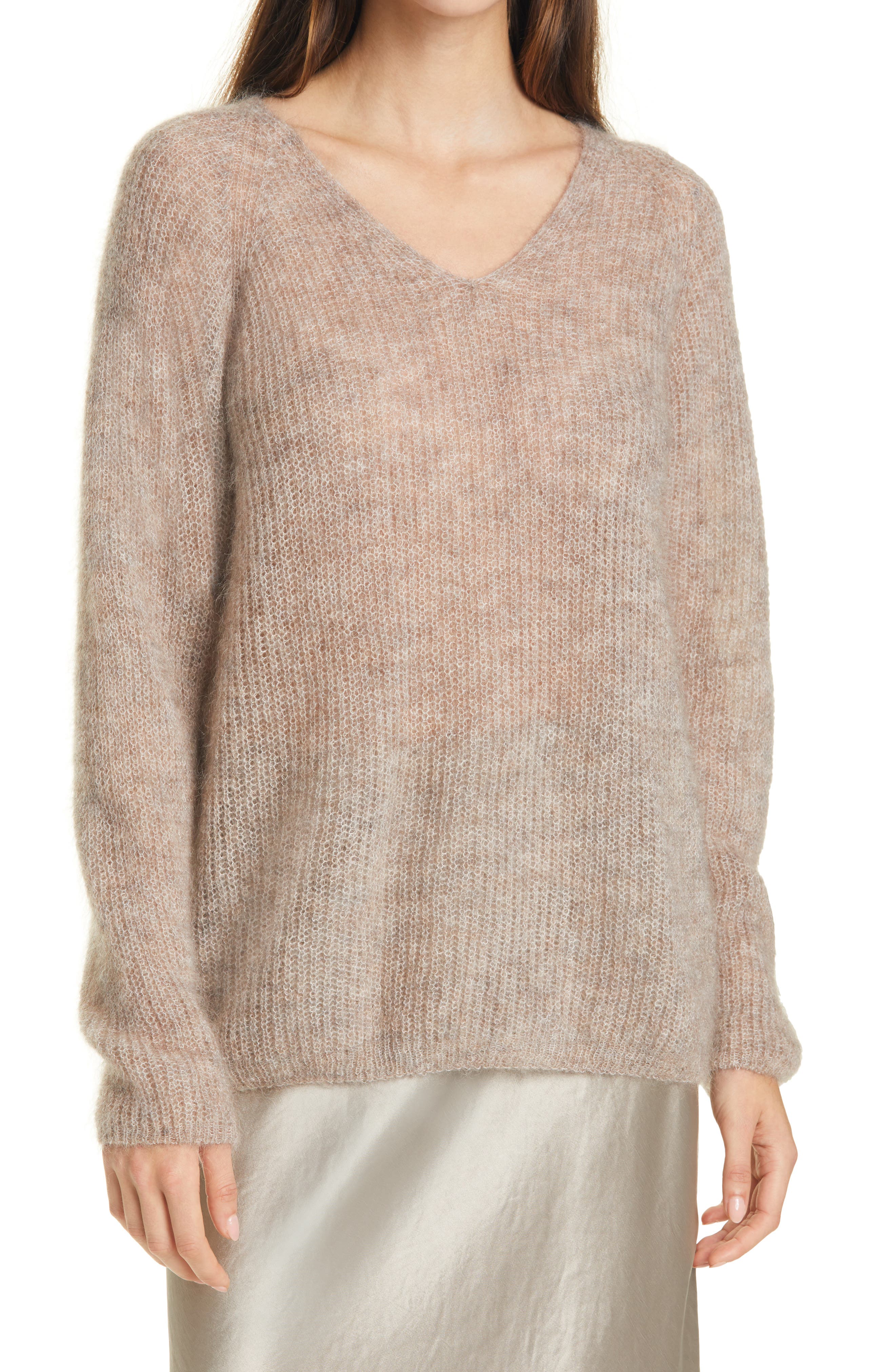 Max Mara Nord Oversize Mohair Blend Sweater In Turtledove