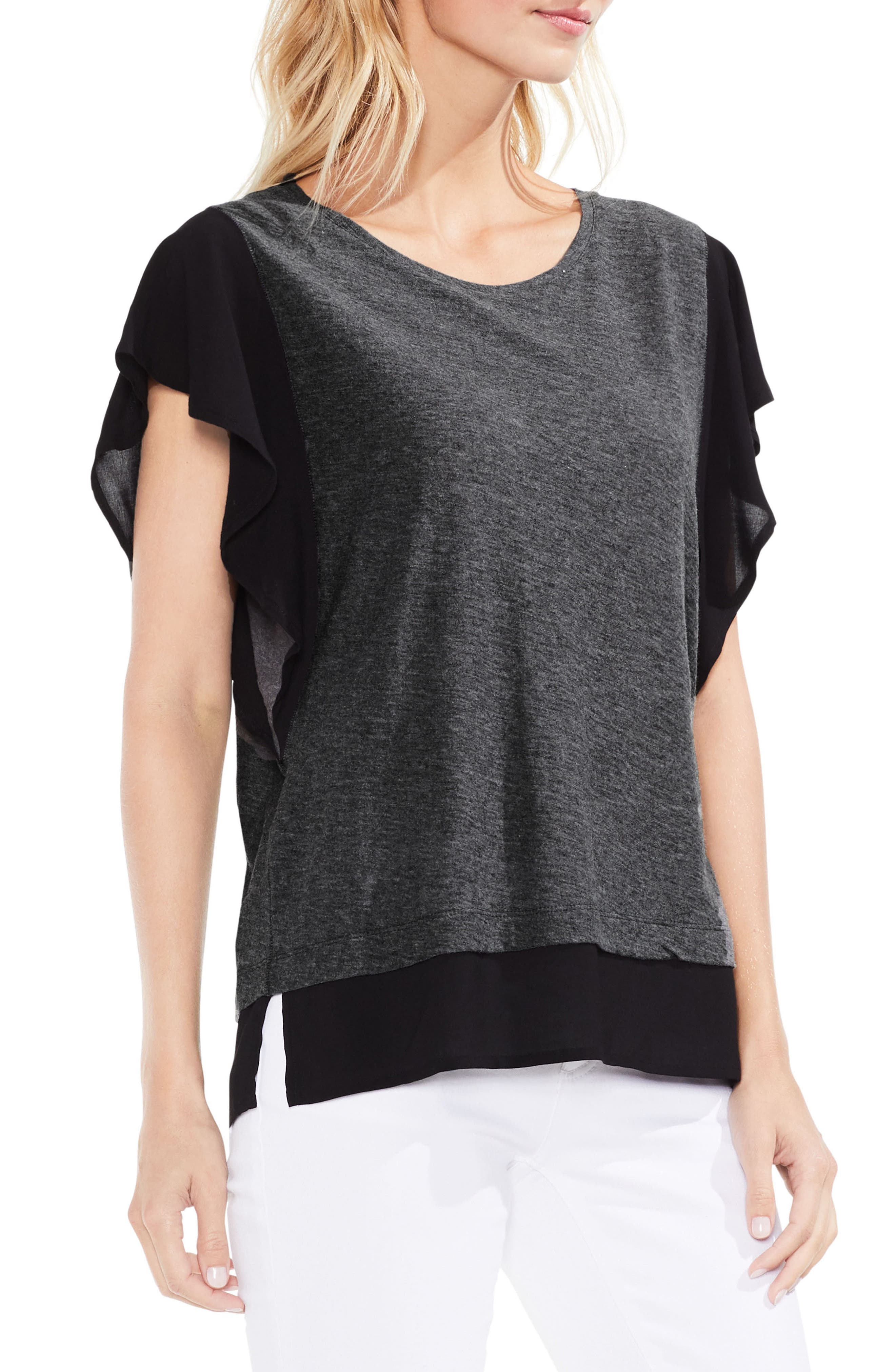 vince camuto ruffle sleeve top