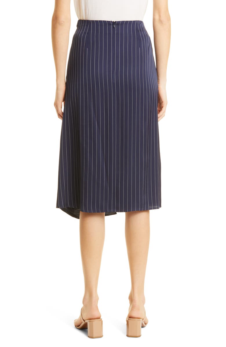 BOSS Vawela Pinstripe Wrap Waist Skirt, Alternate, color, Midnight Fantasy
