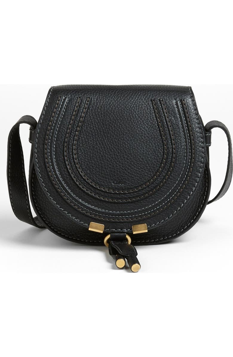 Chloé Small Marcie Crossbody Bag, Main, color, Black Gold Hrdwre