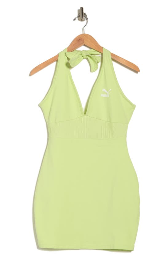 Puma Classics Summer Resort Halter Dress In Butterfly