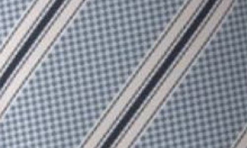 Hugo Boss Hugo Stripe Silk Tie In Light Blue