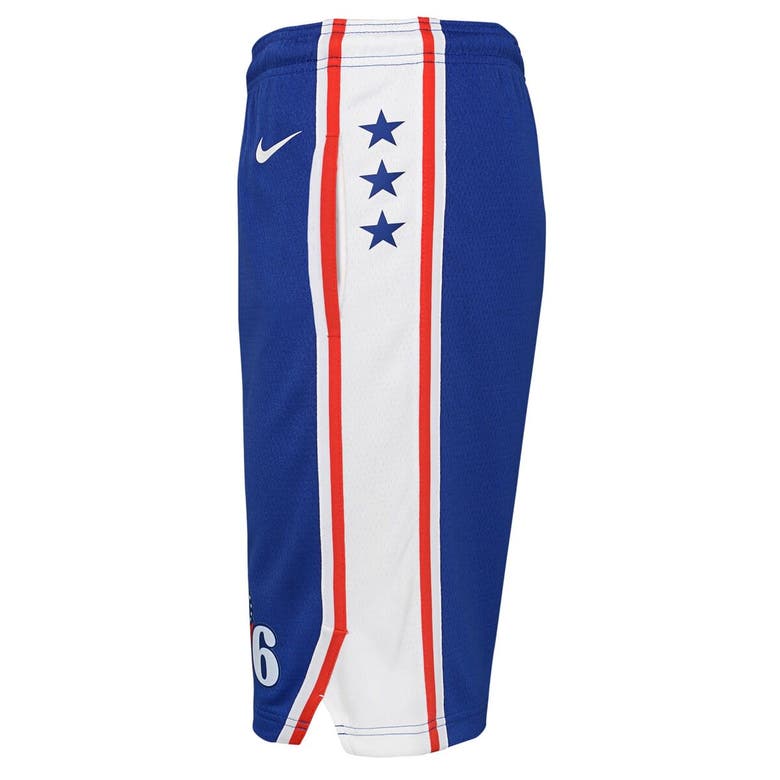 Shop Nike Youth  Royal Philadelphia 76ers Swingman Performance Shorts – Icon Edition In Blue
