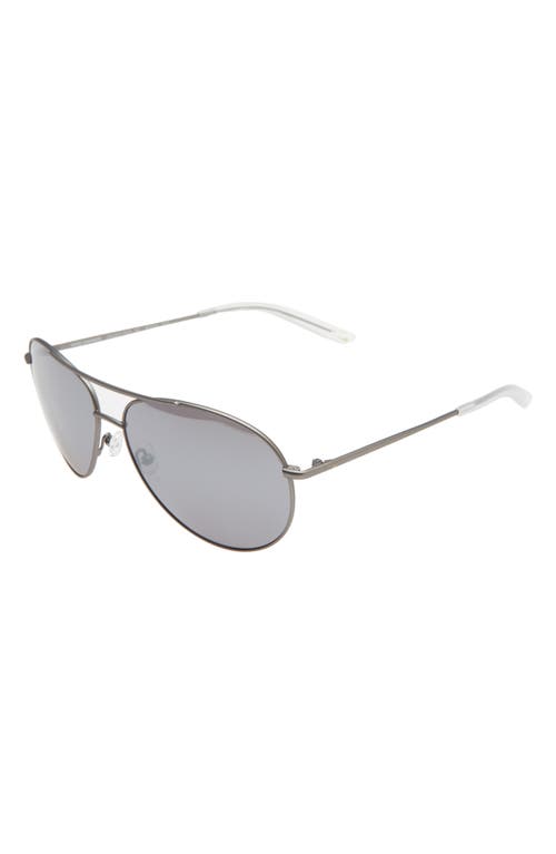 Shop Nike Chance 61mm Aviator Sunglasses In Gunmetal/silver
