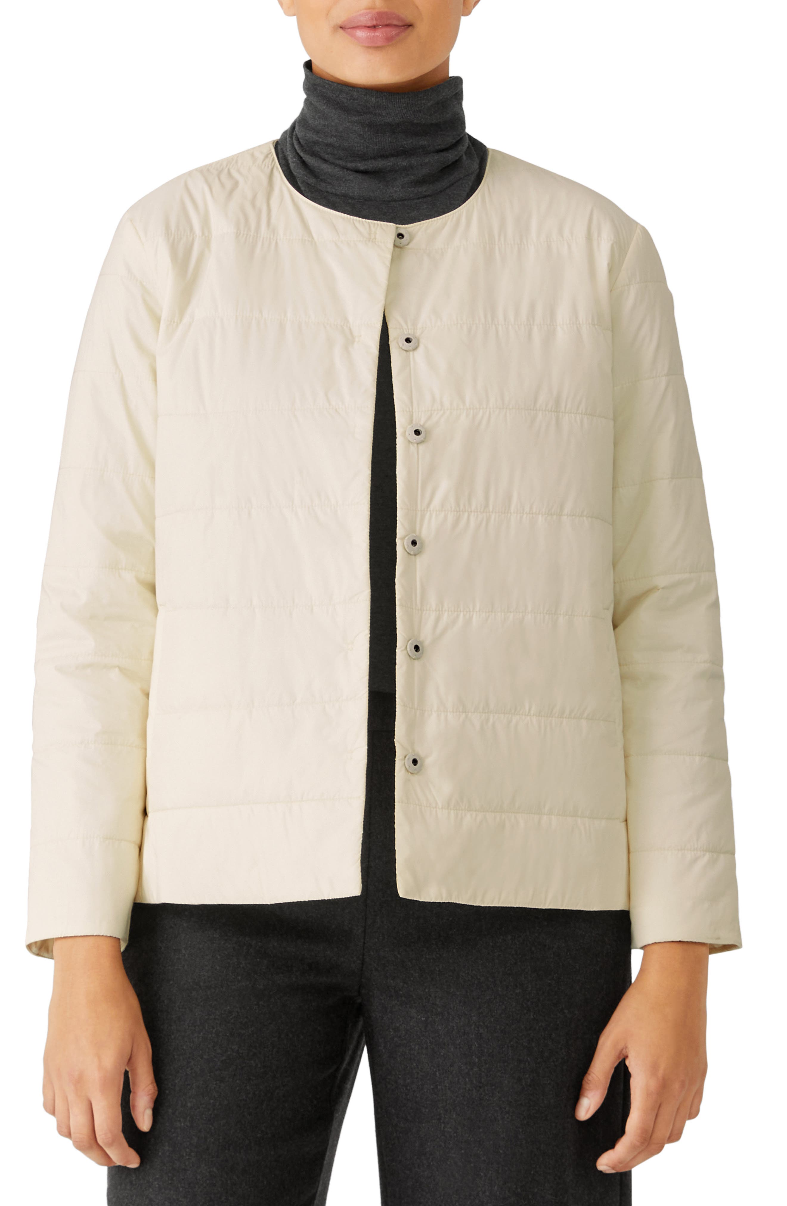 eileen fisher white jacket