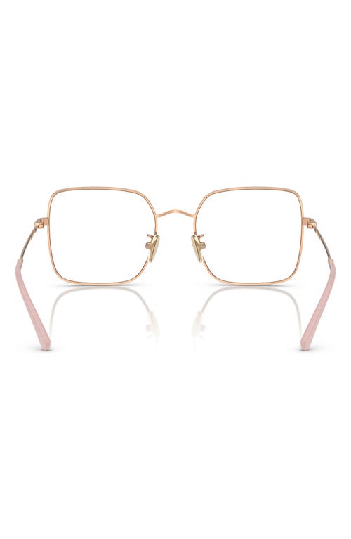 Vogue 54mm Square Optical Glasses In Rose Gold