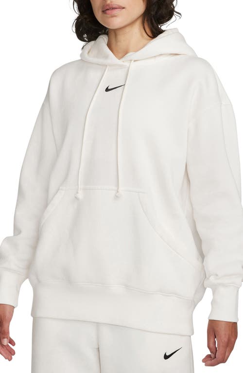 Nike Sportswear Phoenix Oversize Fleece Hoodie in Sail/Black