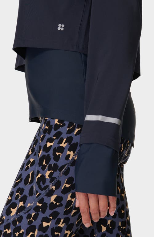 Sweaty Betty Fast Track Running Jacket In Navy Blue