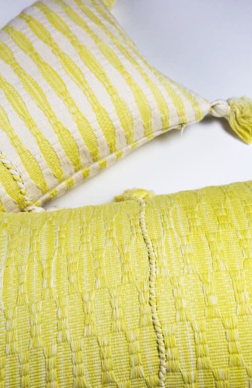 ARCHIVE NEW YORK ARCHIVE NEW YORK ANTIGUA NATURALLY DYED STRIPED HANDWOVEN COTTON THROW PILLOW 