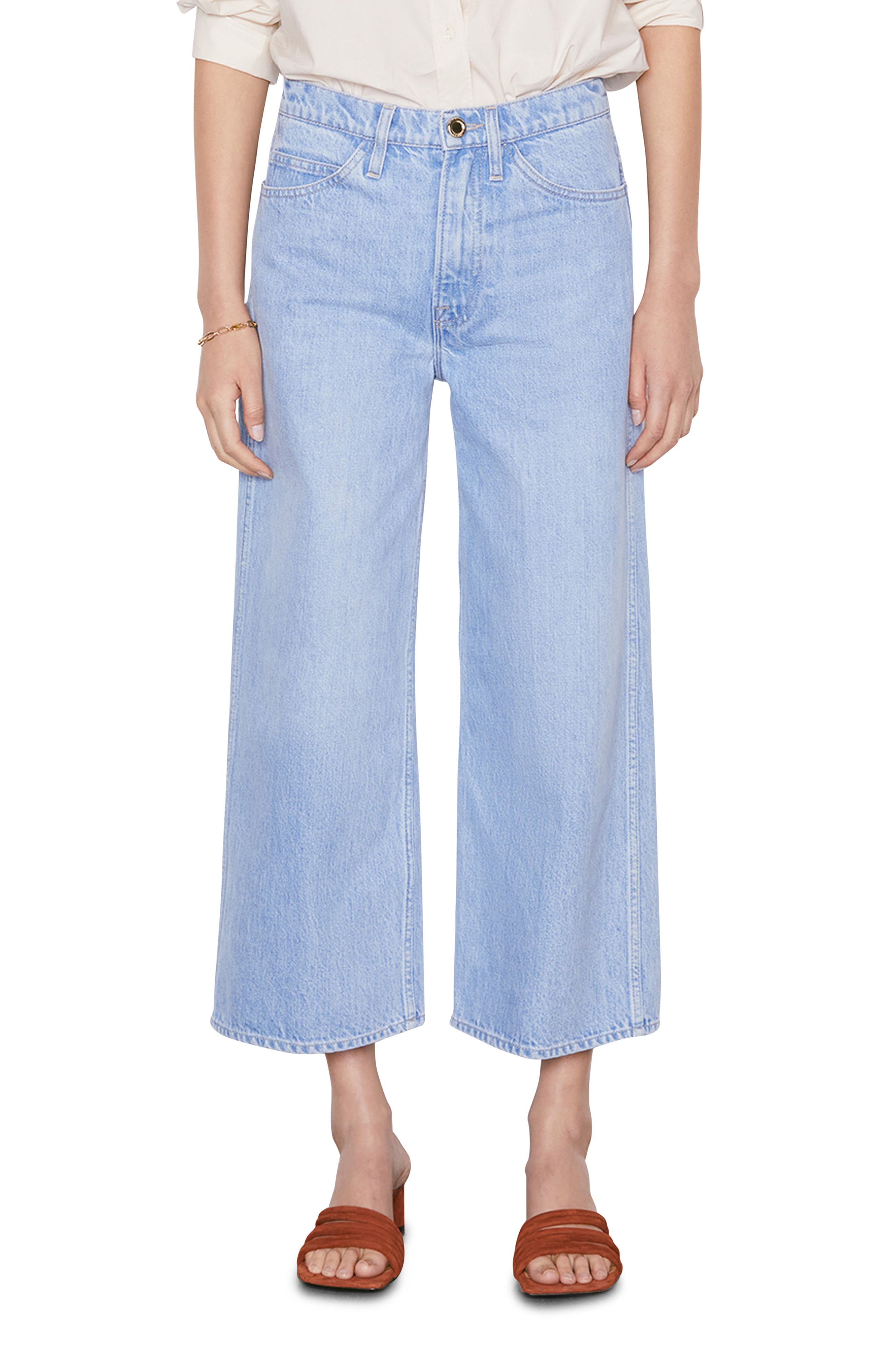 FRAME Le Italien Wide Leg Crop Jeans 