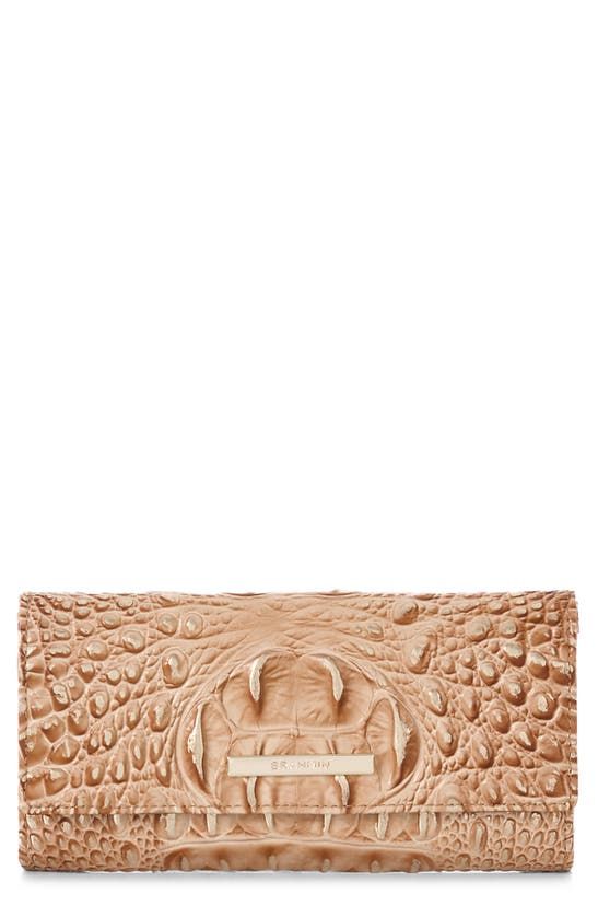 Brahmin Cordelia Croc Embossed Leather Wallet In Brown