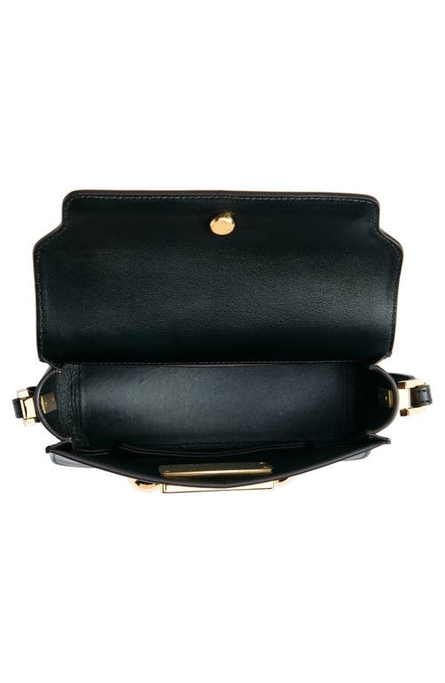 Marni Mini Trunkaroo Leather Shoulder Bag In Black