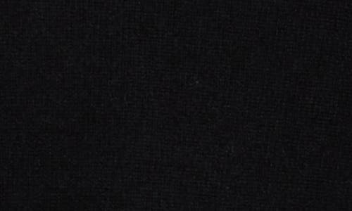 Sofia Cashmere Crewneck Imitation Pearl Cashmere Sweater In Black