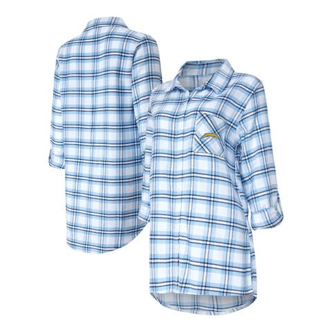 Buffalo Bills Concepts Sport Women's Sienna Plaid Full-Button Long Sleeve  Nightshirt - Royal