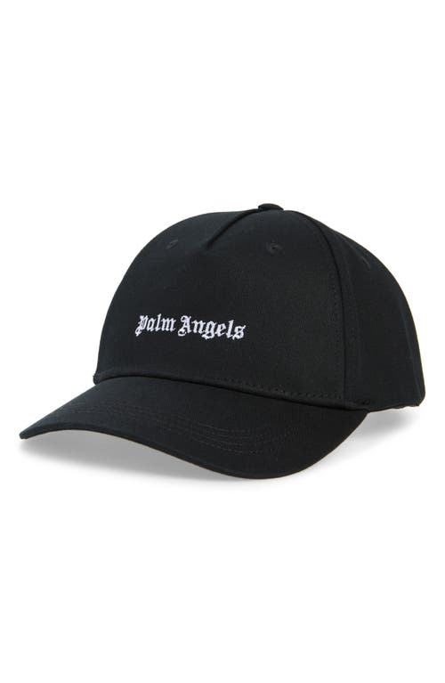 Shop Palm Angels Classic Logo Adjustable Baseball Cap In Black Off White