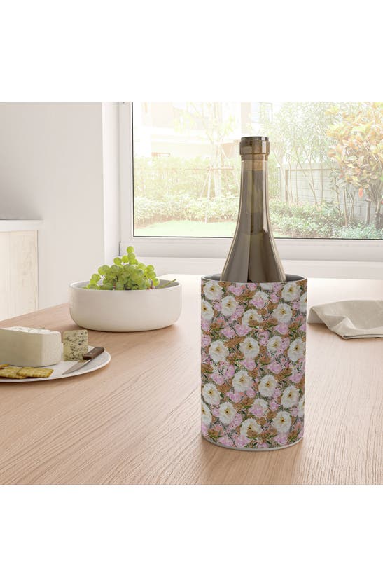 Deny Designs Summer Bouquet Wine & Champagne Chiller In Green
