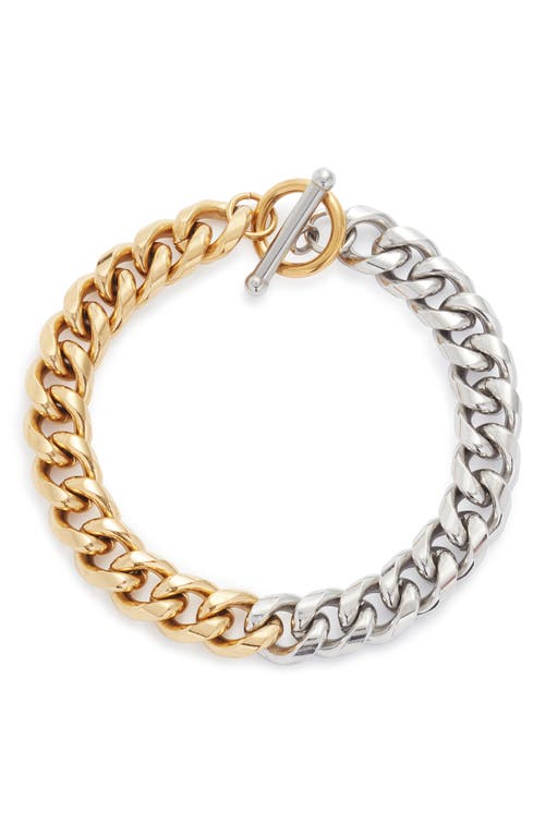 Bracha Ashley Two Tone Chain Bracelet in Gold