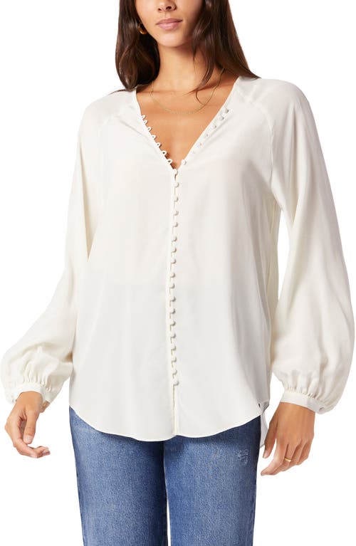 Joie Shariana Silk Georgette Blouse in Porcelain