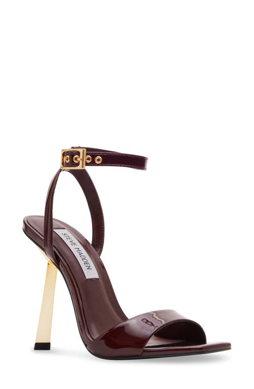 Steve Madden Daphney Ankle Strap Sandal in Burgundy 