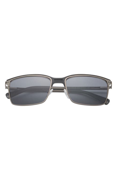 Ted Baker London 57mm Polarized Rectangle Sunglasses In Black