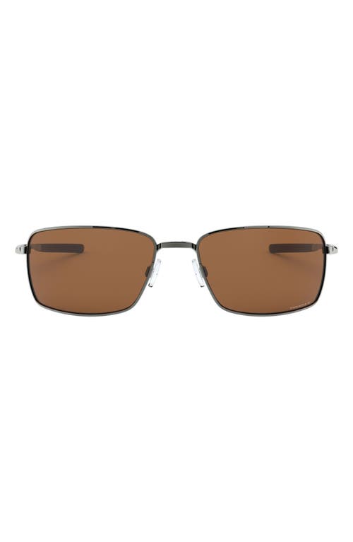 Oakley 60mm Polarized Rectangle Sunglasses in Tungsten/Prizm Tungsten at Nordstrom