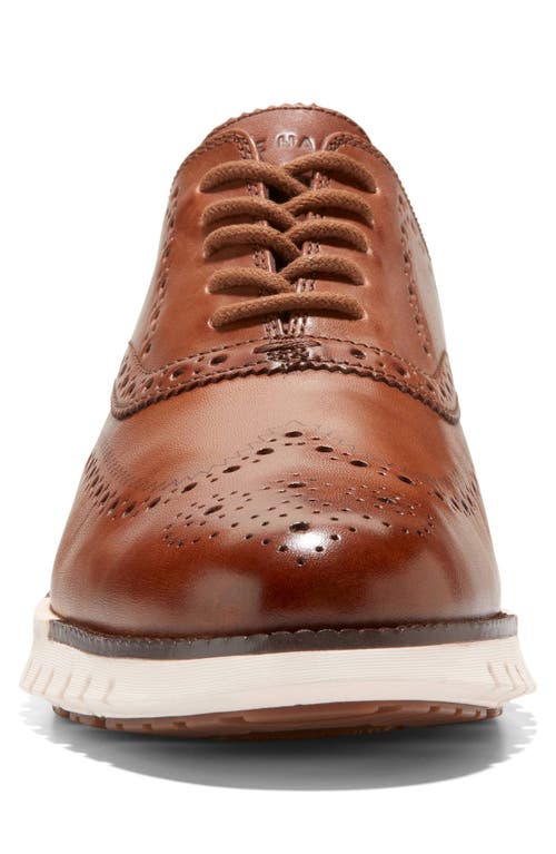 Shop Cole Haan Zerogrand Remastered Wingtip Derby Sneaker In Ch British Tan/ivory