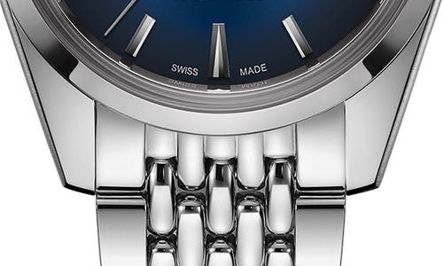 Shop Rado Golden Horse Automatic Bracelet Watch, 37mm In Silver/blue