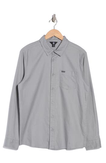Volcom Orion Button-up Shirt In Grey