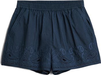 rag & bone Maye Embroidered Shorts | Nordstrom