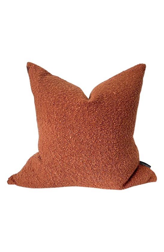 Modish Decor Pillows Bouclé Accent Pillow Cover In Orange Tones