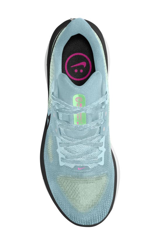 Shop Nike Zoom Vomero 17 Road Running Shoe In Glacier Blue/ Black/ Green