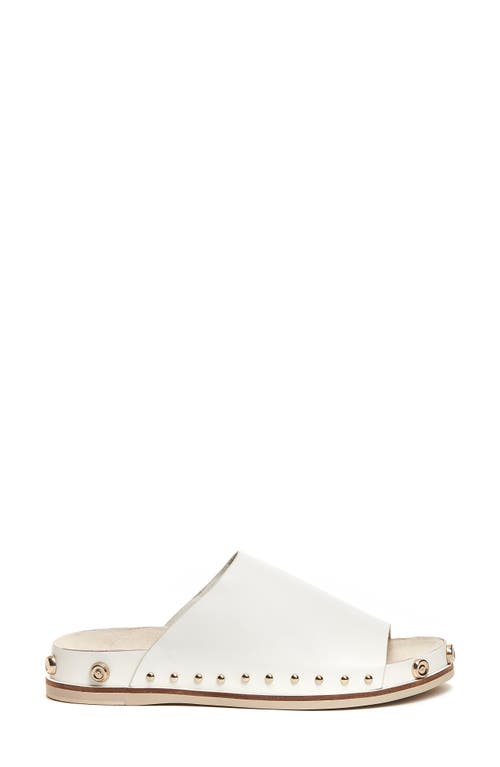 Kelsi Dagger Brooklyn Squish Studded Slide Sandal In Bright White Leather