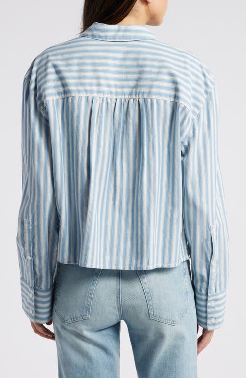 TREASURE & BOND TREASURE & BOND BOXY STRIPE OXFORD BUTTON-UP SHIRT 