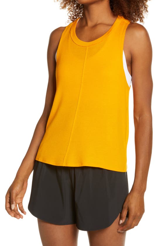 Zella Favorite Rib Tank In Orange Bright