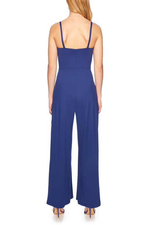 Shop Susana Monaco Sweetheart Neck Wide Leg Jumpsuit In Lake