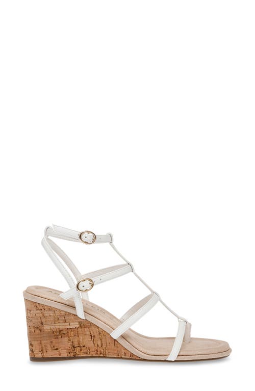 Shop Anne Klein Seville Cage Sandal In White Smooth