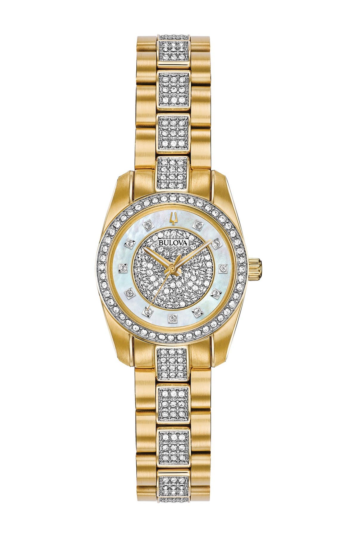 bulova swarovski crystal women's watch