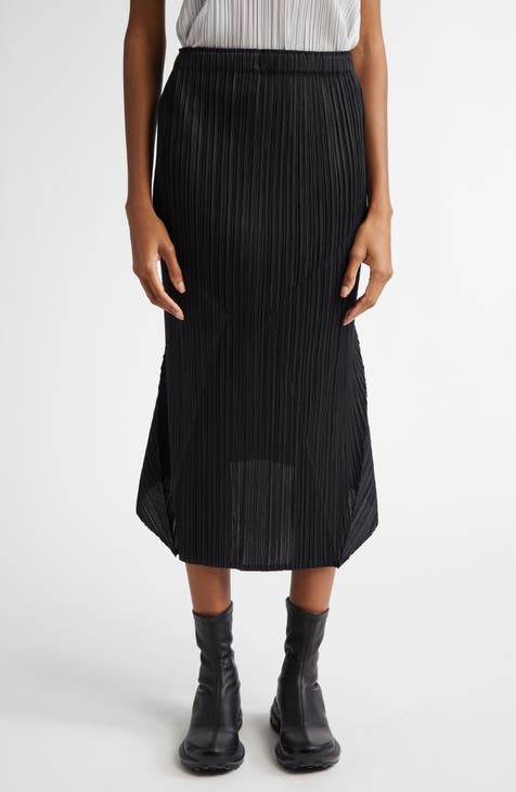 ISSEY MIYAKE Pleated flare skirt IM01FG134 gray 2