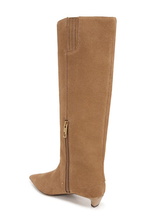 Shop Franco Sarto Martin Pointed Toe Knee High Boot In Taupe