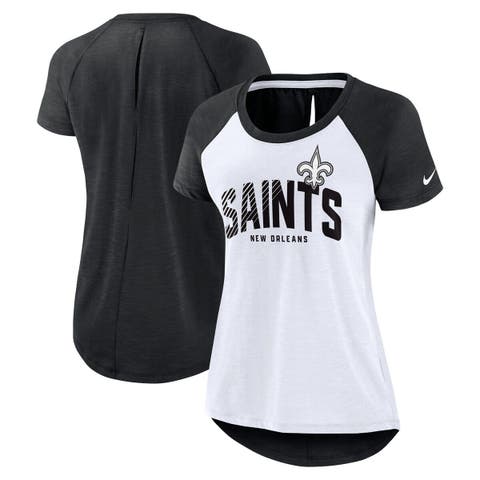 Seattle Seahawks Nike Women's Back Cutout Raglan T-Shirt - White/Heather  College Navy