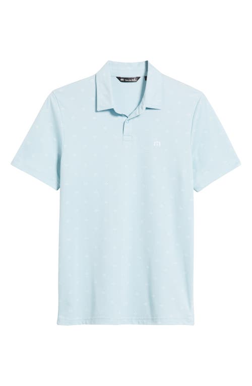 Shop Travismathew Final State Geo Pattern Polo In Dream Blue