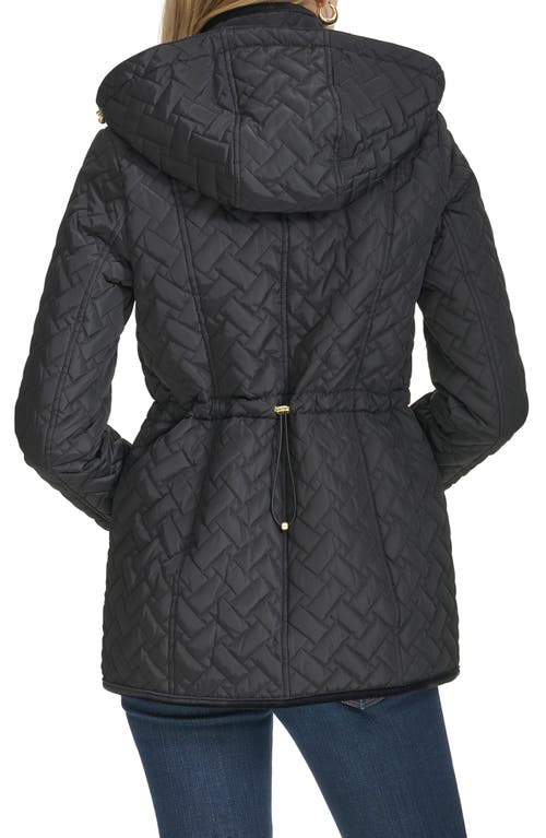 Shop Cole Haan Signature Quilted Parka In Black