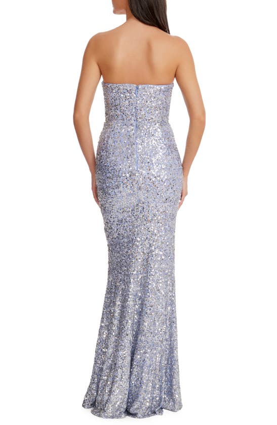 DRESS THE POPULATION DRESS THE POPULATION FERNANDA SEQUIN STRAPLESS GOWN