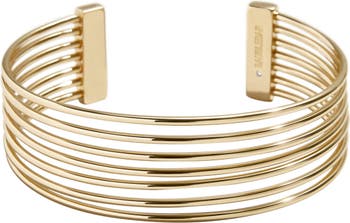 Val Cuff Bracelet - Clear – Gold cuff bracelet – BaubleBar