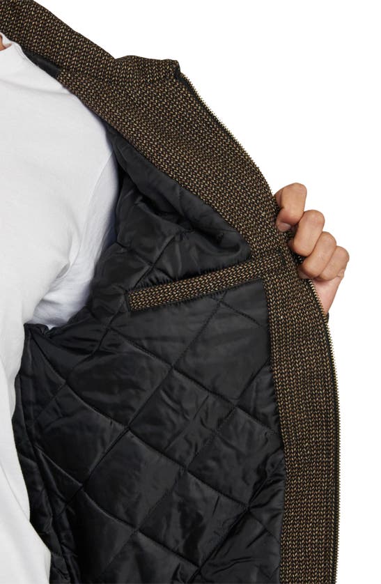 Shop Rvca Pisco Wool Blend Zip Jacket In Brown