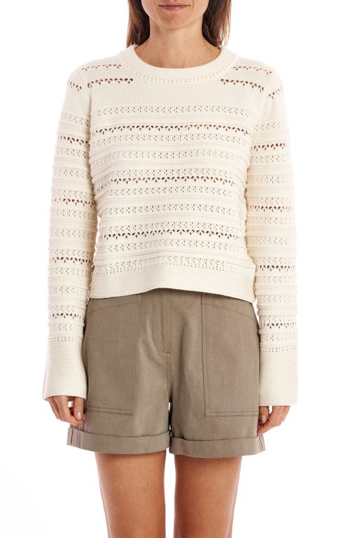 La Ligne Open Stitch Crewneck Sweater in Ivory
