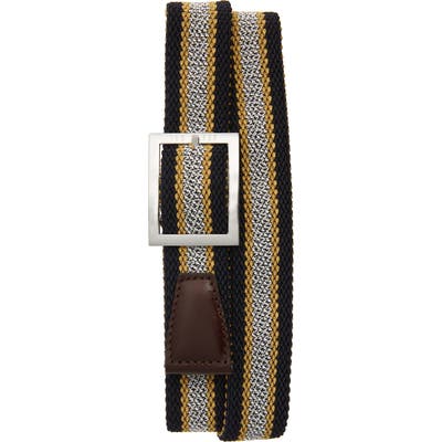 Ted Baker London Spamm Reversible Woven Stretch Belt, Navy