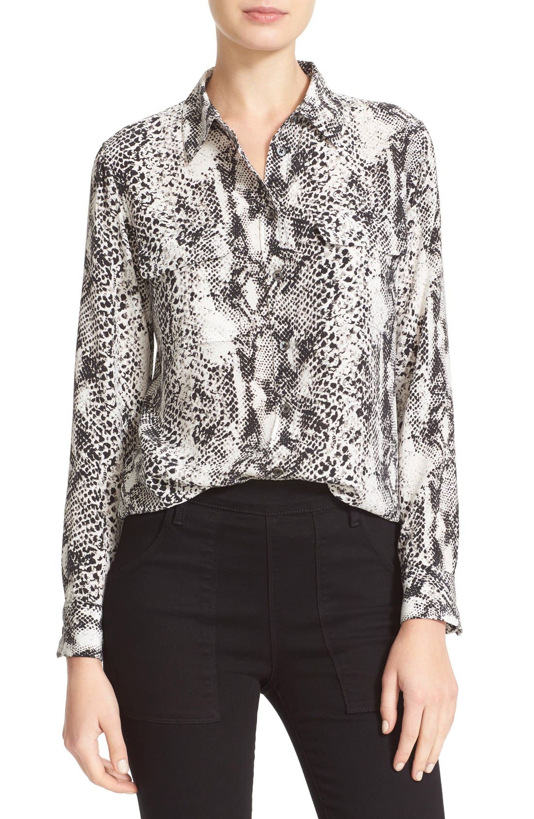 Equipment Slim Signature Print Silk Shirt Nordstrom