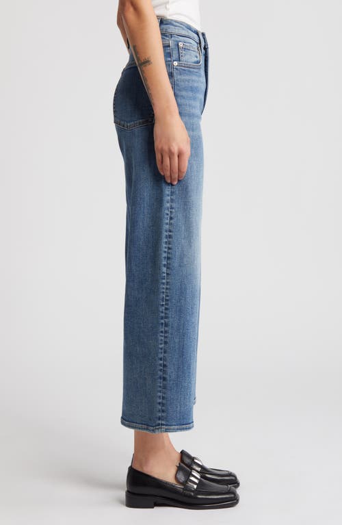 Shop Rag & Bone Andi High Waist Ankle Wide Leg Jeans In Peggy