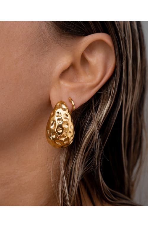 Shop Luv Aj The Doheny Molten Dome Drop Earrings In Gold